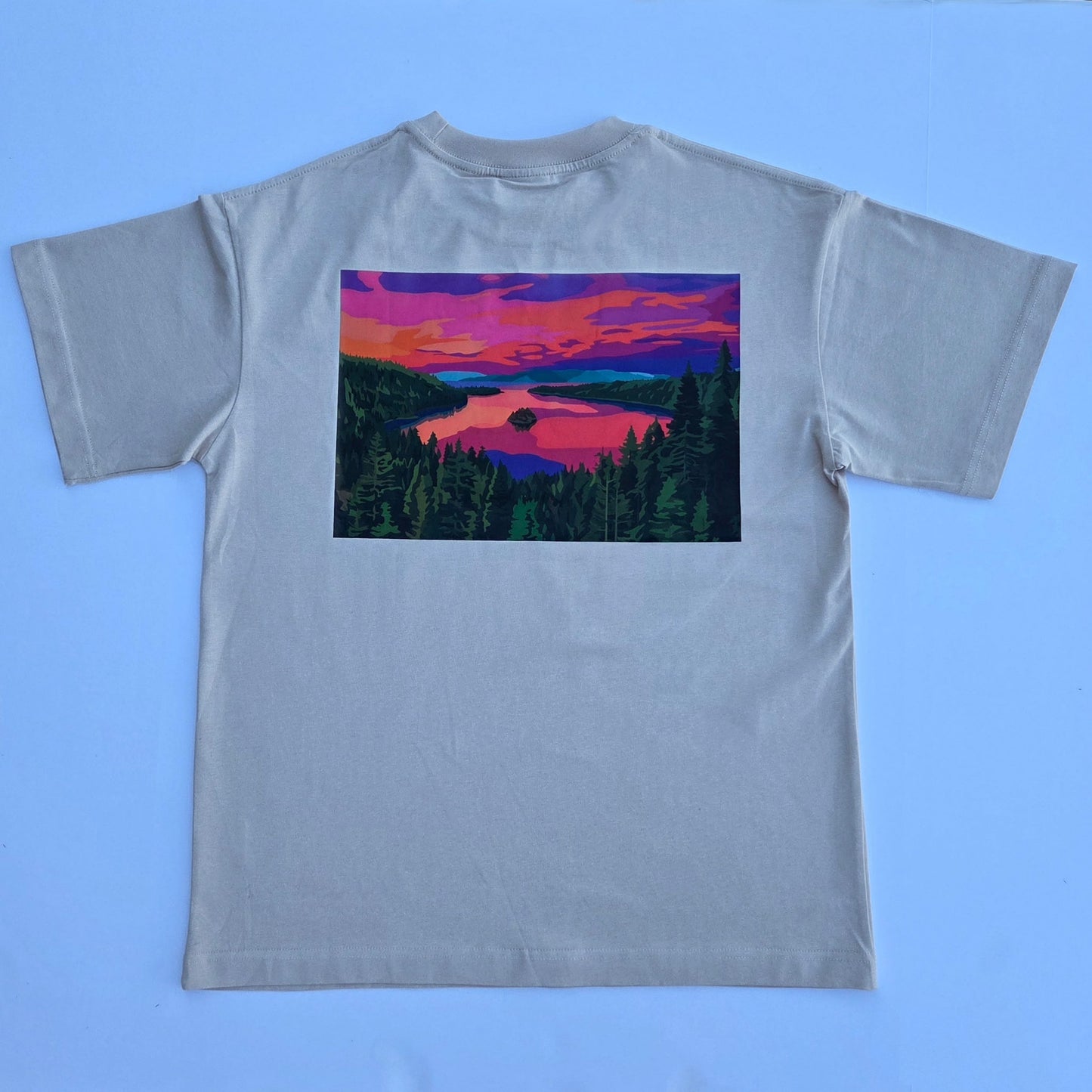 Emerald Bay Sunset T-Shirt (Tan)