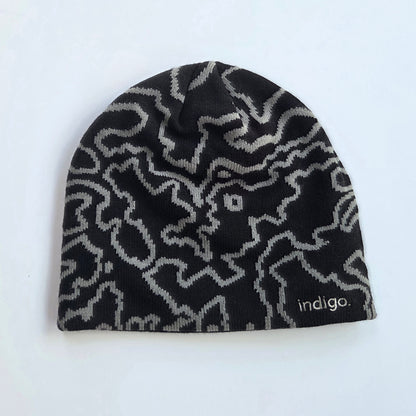Black Topography Beanie
