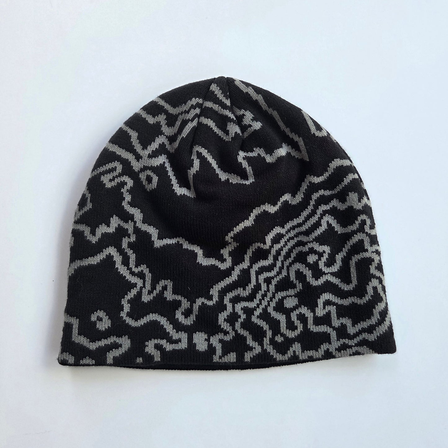 Black Topography Beanie