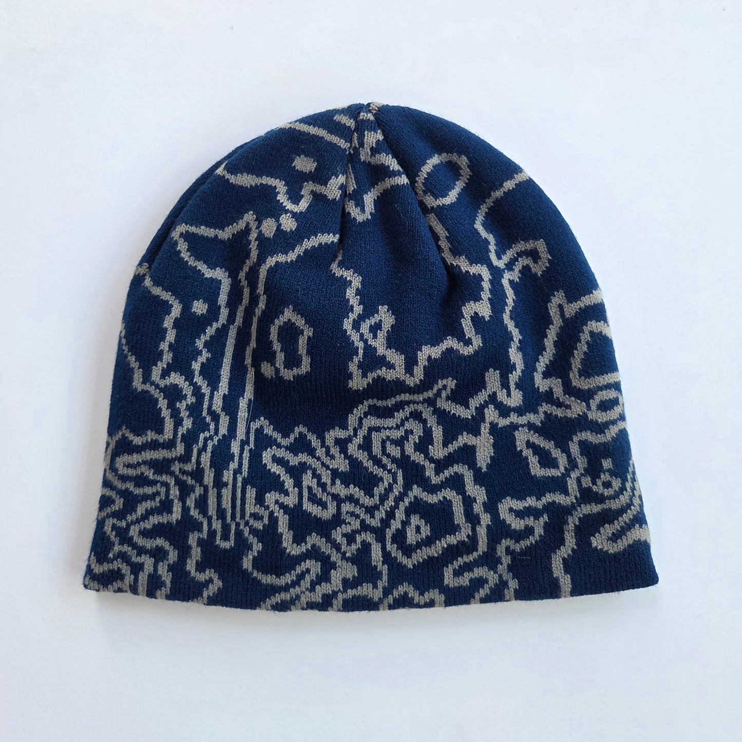 Navy Topography Beanie