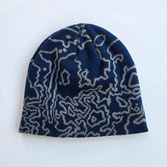 Navy Topography Beanie