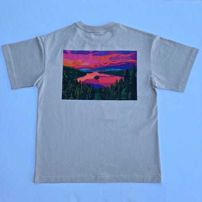 Emerald Bay Sunset T-Shirt (Tan)